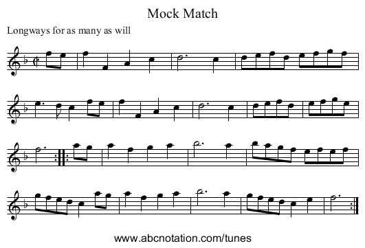 Mock Match - staff notation