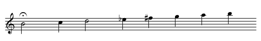 Mode zâbol - staff notation