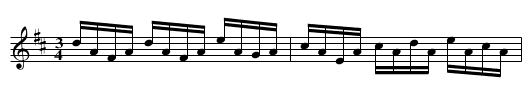 Modulation on God Save the King - staff notation