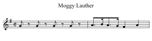 Moggy Lauther - staff notation
