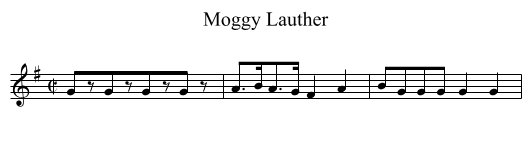 Moggy Lauther - staff notation