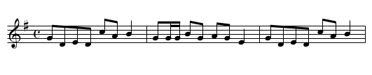 Moggy on the Shore - staff notation