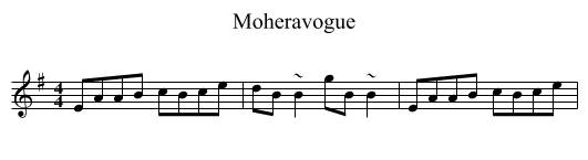 Moheravogue - staff notation