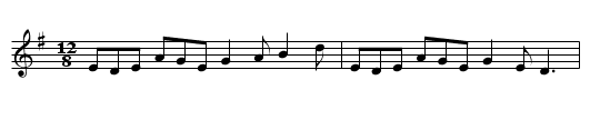 Moig Cross - staff notation