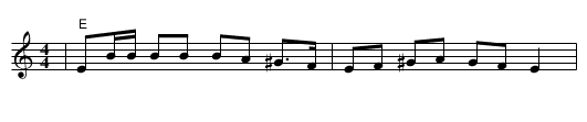 Moldavian tants [E] - staff notation