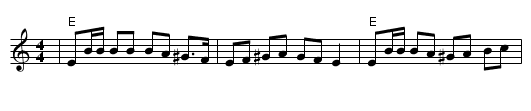 Moldavian tants [E] - staff notation