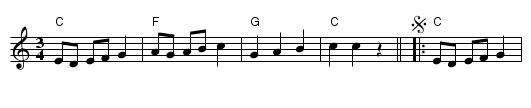 Molenmazurka - staff notation