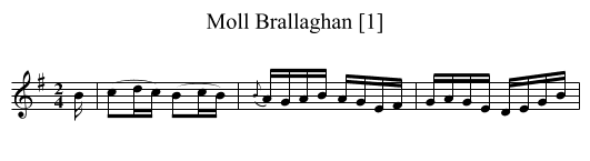 Moll Brallaghan [1] - staff notation