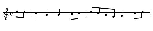 Moll Halfpenny - staff notation