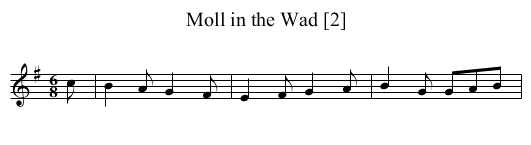 Moll in the Wad [2] - staff notation