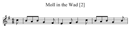 Moll in the Wad [2] - staff notation