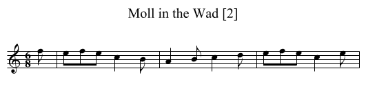 Moll in the Wad [2] - staff notation