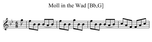 Moll in the Wad [Bb,G] - staff notation