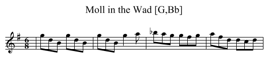 Moll in the Wad [G,Bb] - staff notation