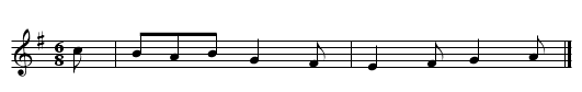 Moll In The Wod. WM.010 - staff notation