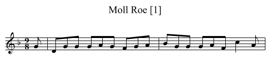 Moll Roe [1] - staff notation