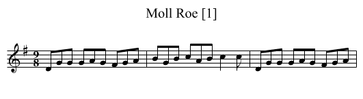 Moll Roe [1] - staff notation