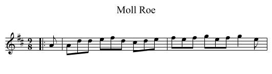 Moll Roe - staff notation