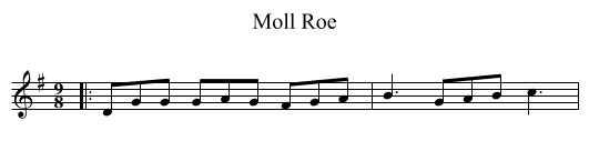 Moll Roe - staff notation