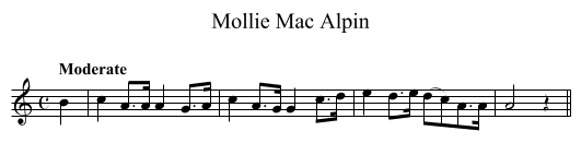 Mollie Mac Alpin - staff notation