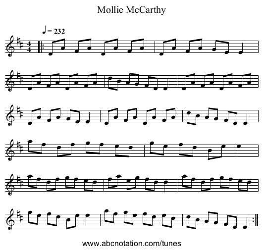 Mollie McCarthy - staff notation