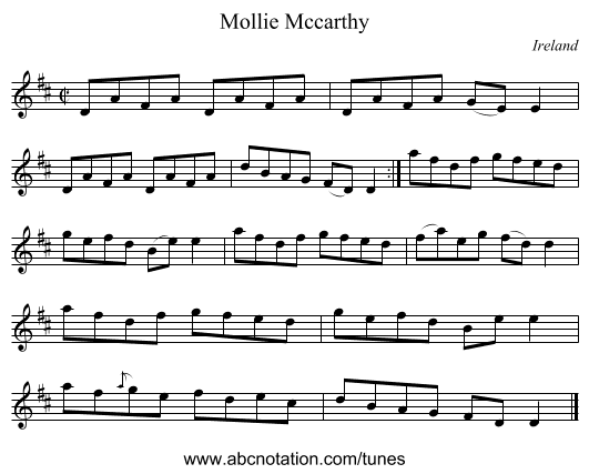 Mollie Mccarthy - staff notation