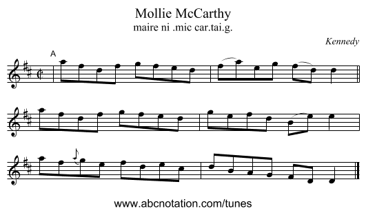 Mollie McCarthy - staff notation