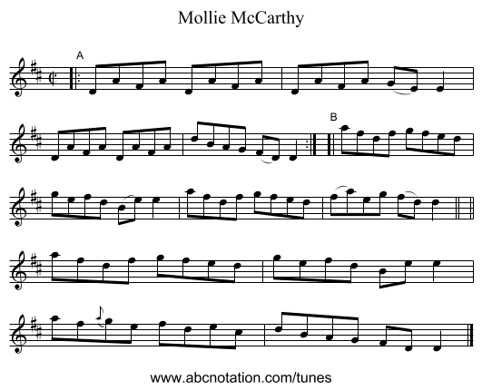 Mollie McCarthy - staff notation