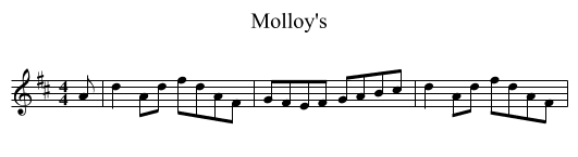 Molloy's - staff notation