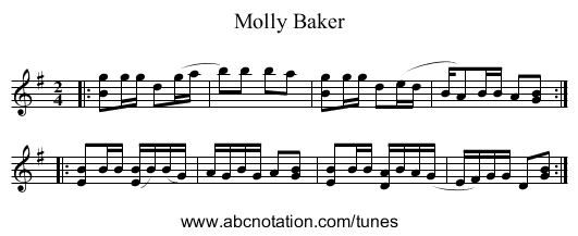 Molly Baker - staff notation