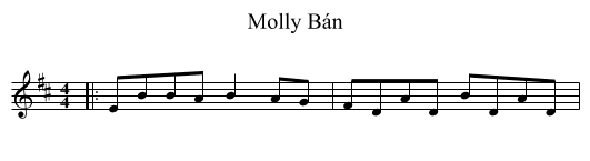 Molly Bán - staff notation