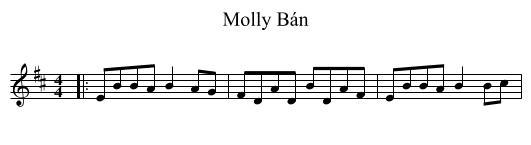 Molly Bán - staff notation