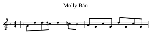 Molly Bán - staff notation