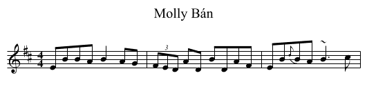 Molly Bán - staff notation