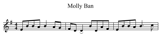 Molly Ban - staff notation