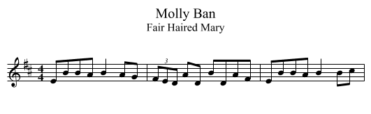 Molly Ban - staff notation