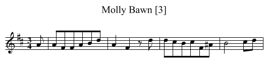 Molly Bawn [3] - staff notation