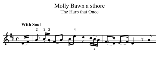Molly Bawn a sthore - staff notation