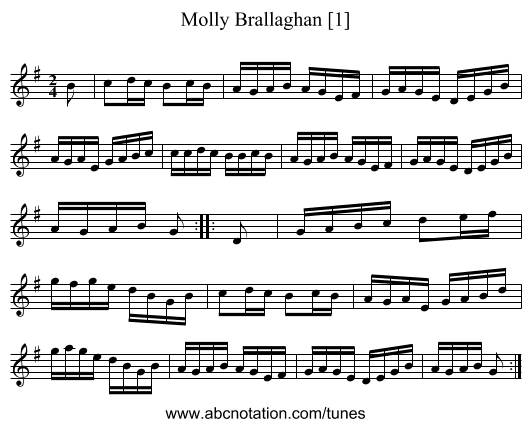Molly Brallaghan [1] - staff notation