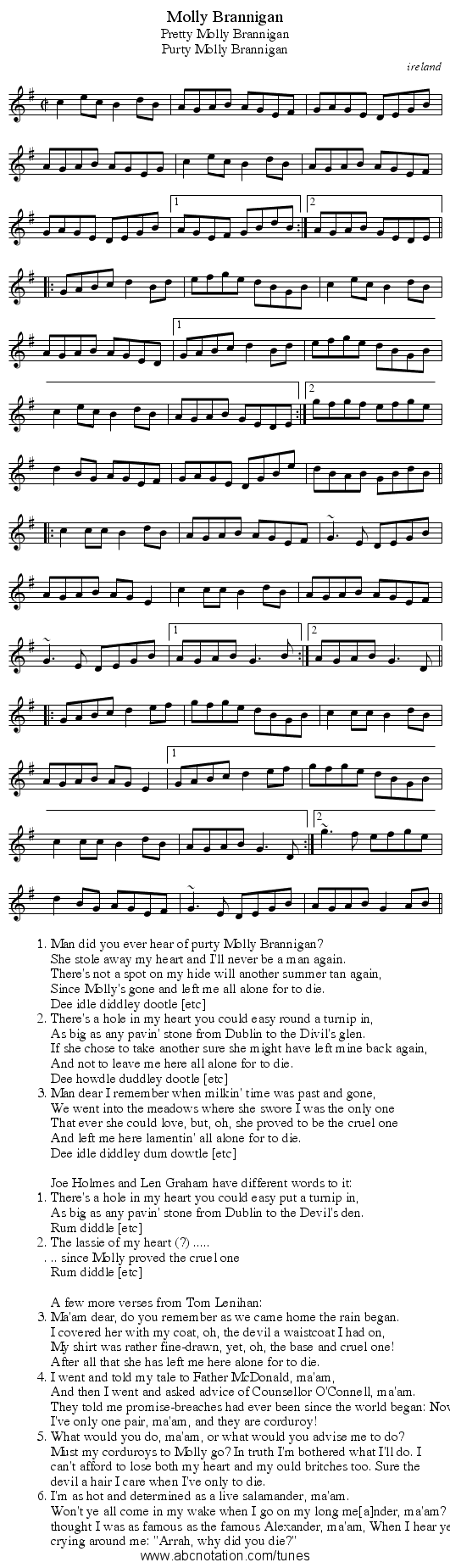 Molly Brannigan - staff notation