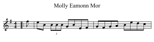 Molly Eamonn Mor - staff notation