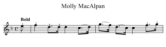 Molly MacAlpan - staff notation