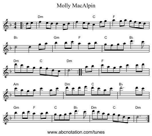 Molly MacAlpin - staff notation