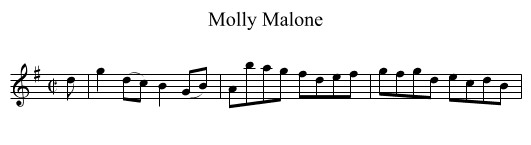 Molly Malone - staff notation