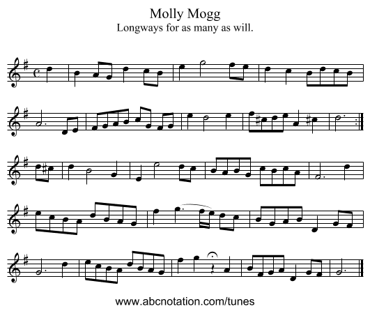Molly Mogg - staff notation