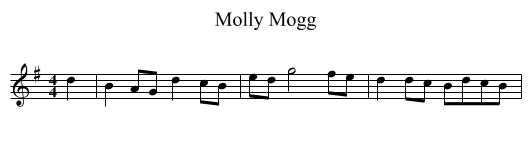 Molly Mogg - staff notation