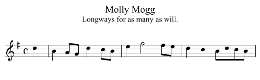 Molly Mogg - staff notation