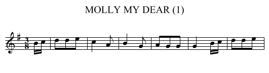 MOLLY MY DEAR (1) - staff notation