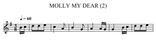 MOLLY MY DEAR (2) - staff notation