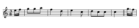 Molly my dear - staff notation